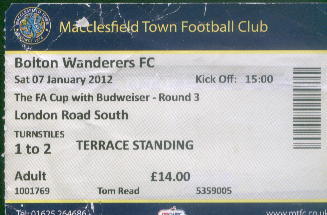 FA Cup 2012 v Bolton, Home