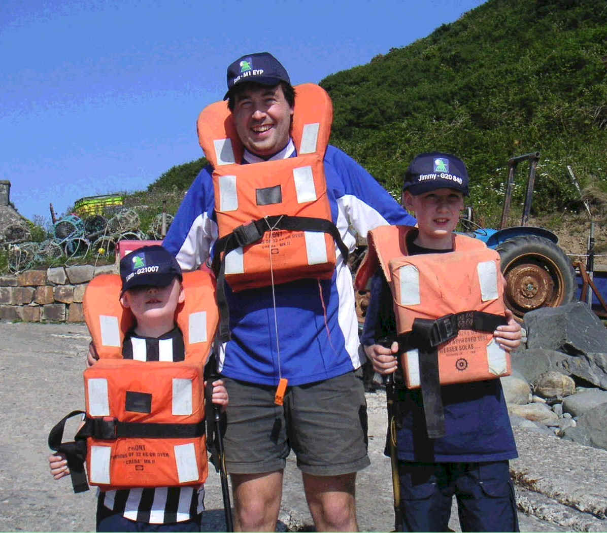 Liam, Tom & Jimmy awaiting the Bardsey boat!