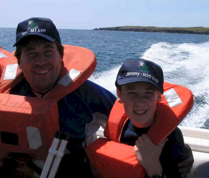 Tom & Jimmy on the Bardsey ferry