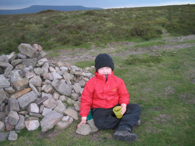 Liam on Mynydd Llangorse