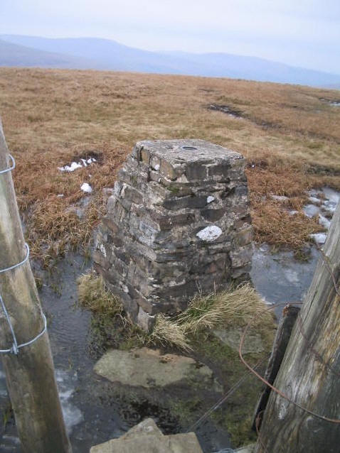 The trig point on Great Knoutberry Hill