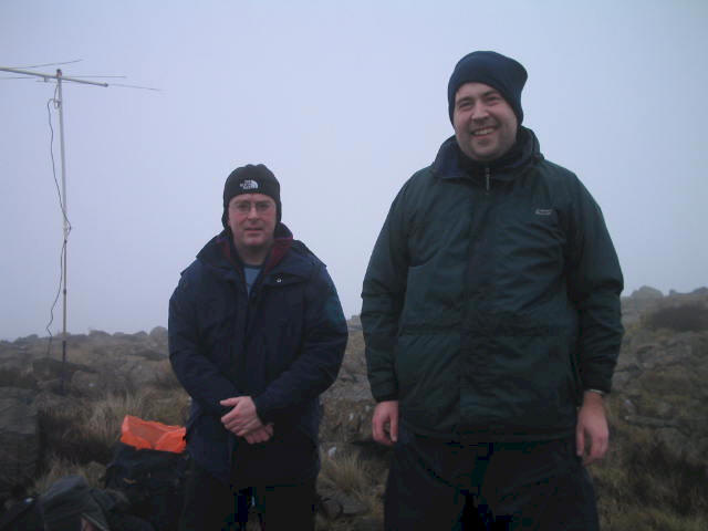 Colin GI0RQK/P and Tom MI1EYP/P on Divis GI/AH-004