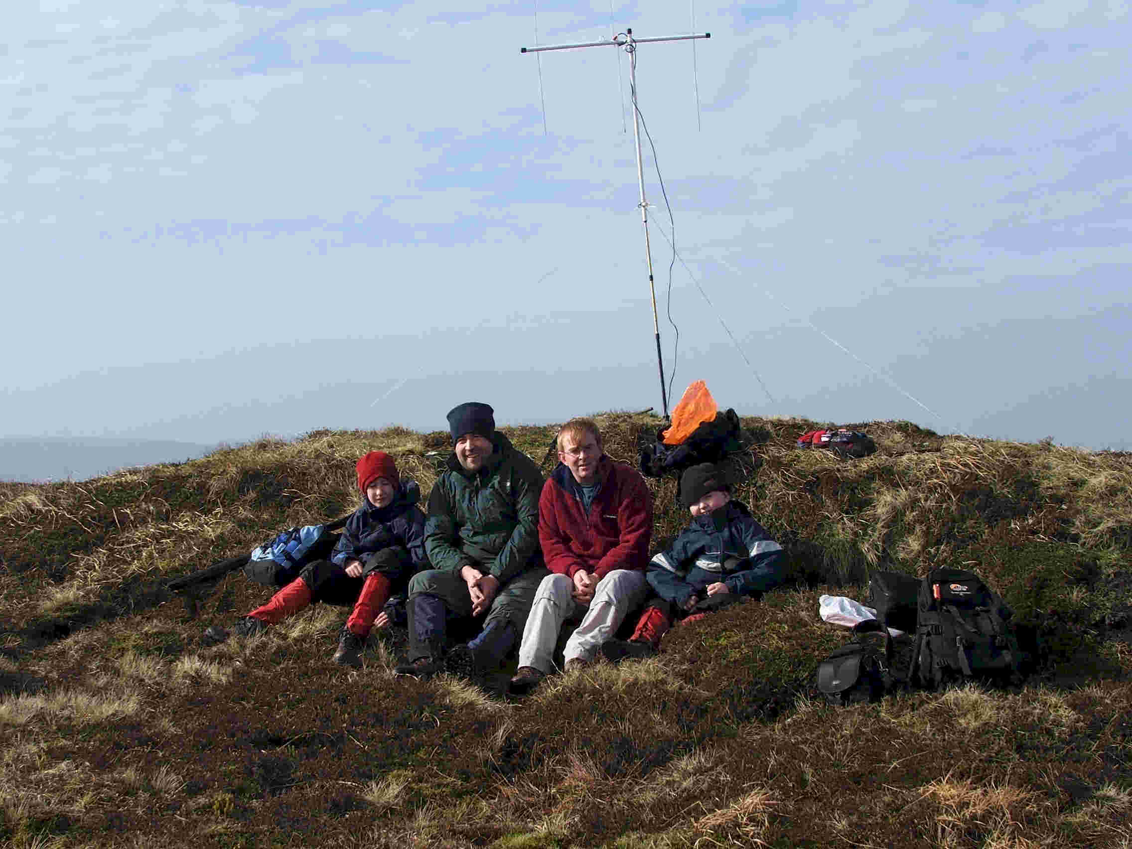 Jimmy, Tom, Colin and Liam on Slieveanorra