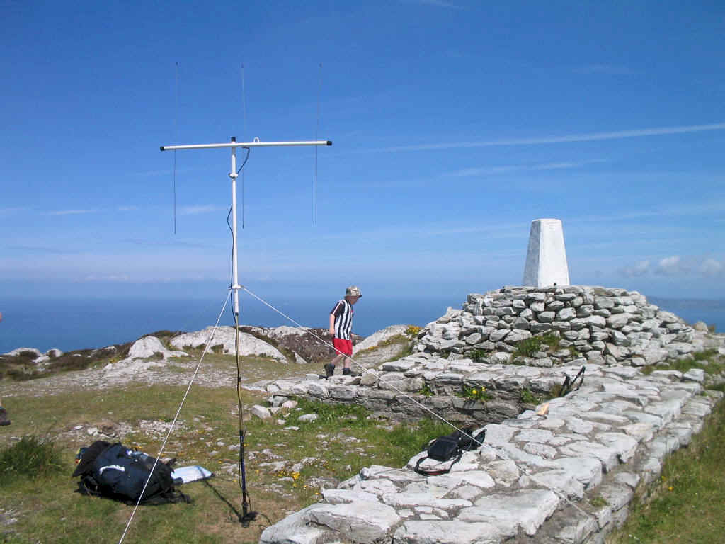 Liam exploring the summit of Holyhead Mountain