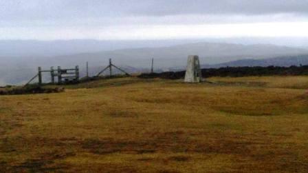 Trig point on Moel Famau