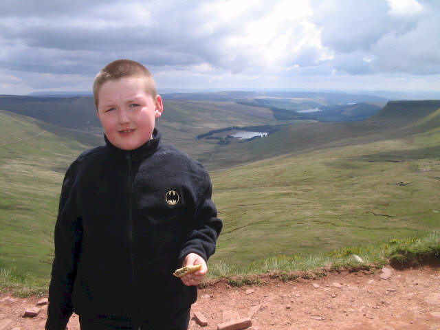 Liam behind Corn Du