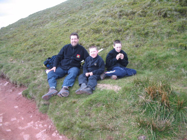 Our lunch spot on the slopes of Corn Du