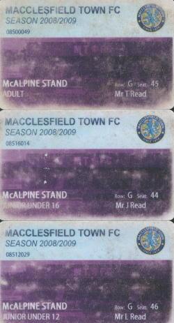 Season tickets 08/09