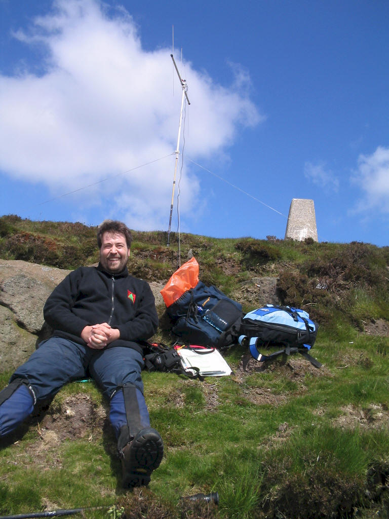 Tom M1EYP/P basking in the sunshine on Sharp Haw G/NP-029