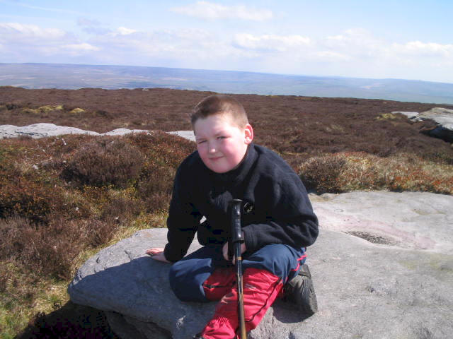 Liam on Thorpe Fell Top