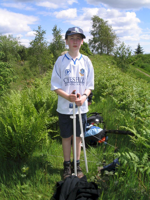 Jimmy sets up the SOTA Beam on Wapley Hill