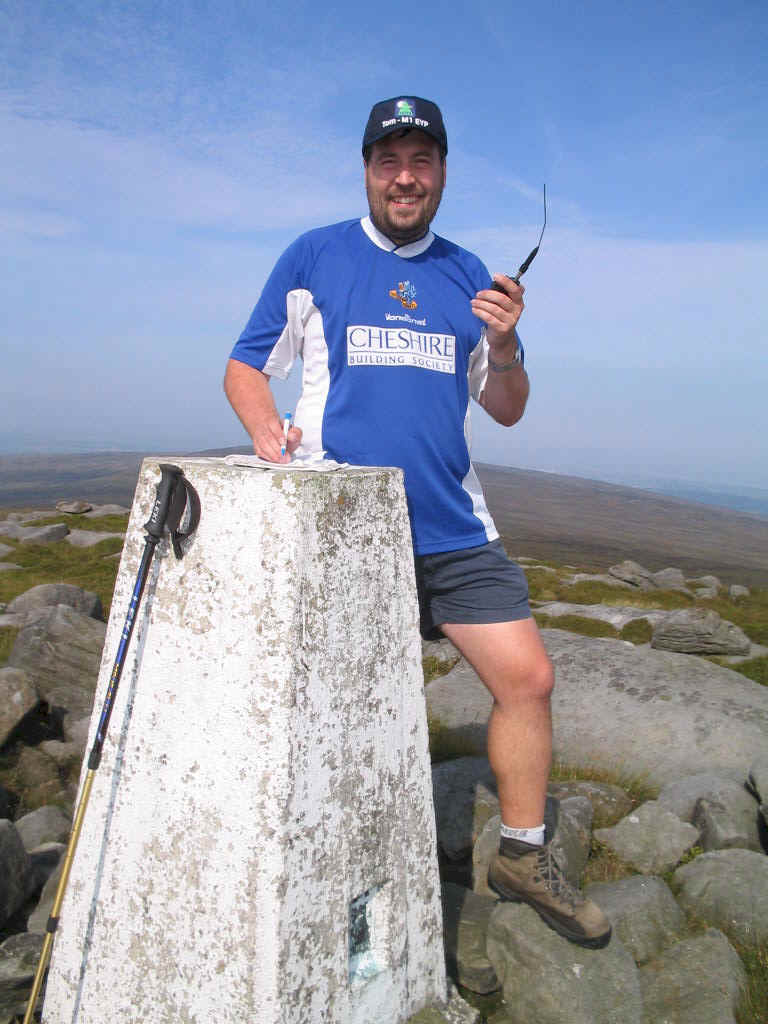 Tom GX4BJC/P at the west trig on Ward's Stone