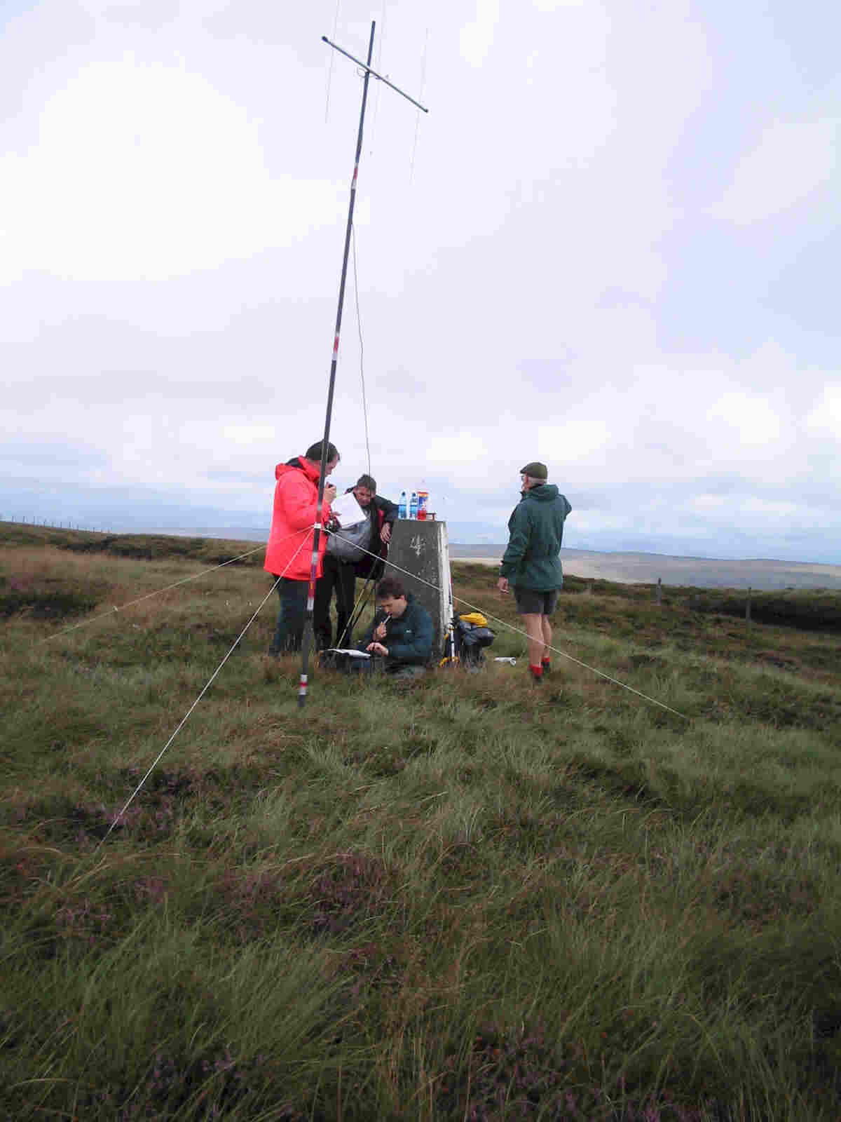 SOTA Group activation on SP-006:  L-R:  Riley G7GOD, Mike, Tom MX1SWL/P (M1EYP) & Myke G6DDQ