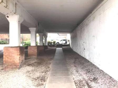 Underpass to the petrol station forecourt