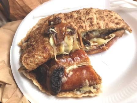 Bacon,cheese, sausage & mushroom double oatcake!