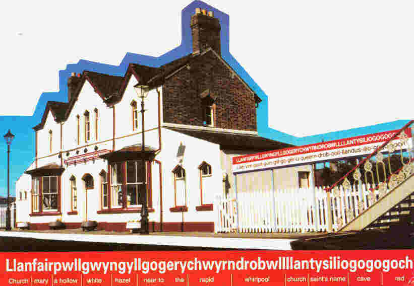 Llanfairpwllgwyngyllgogerychwyrndrobwllllantysiliogogogoch postcard