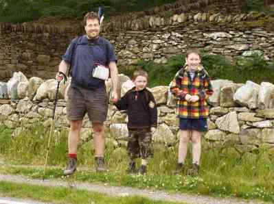 Starting our walk up the Watkin Path